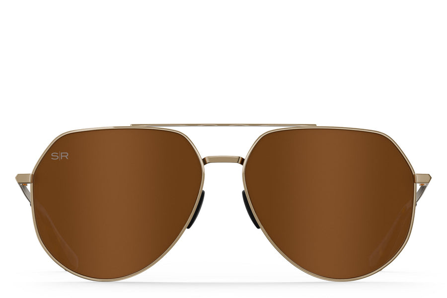 Tangle Free Aviator Hex - Amber Gold Polarized